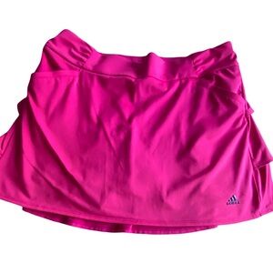 Adidas Bright Pink Athletic Skort - S pink , polyester spandex